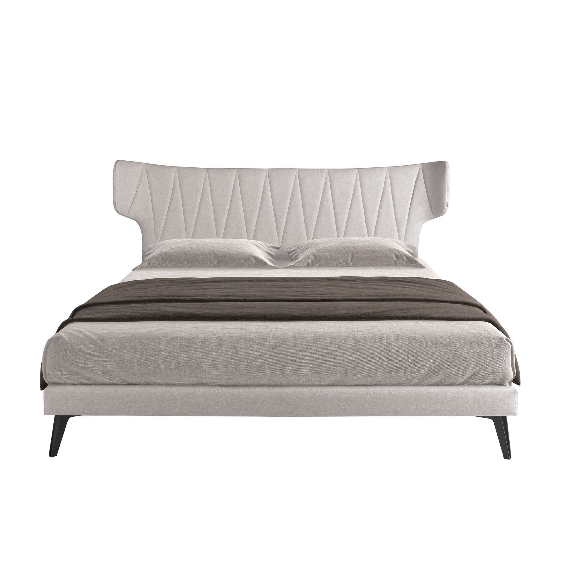 Cama tela color gris claro - Imagen 2