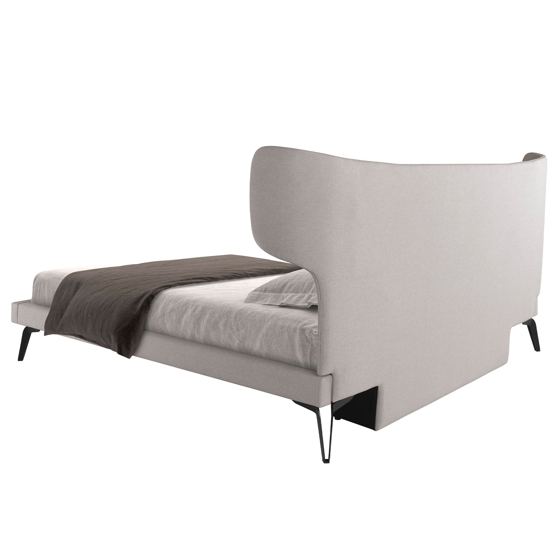 Cama tela color gris claro - Imagen 8