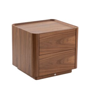 Mesita de noche nogal con iluminación Angel Cerdá