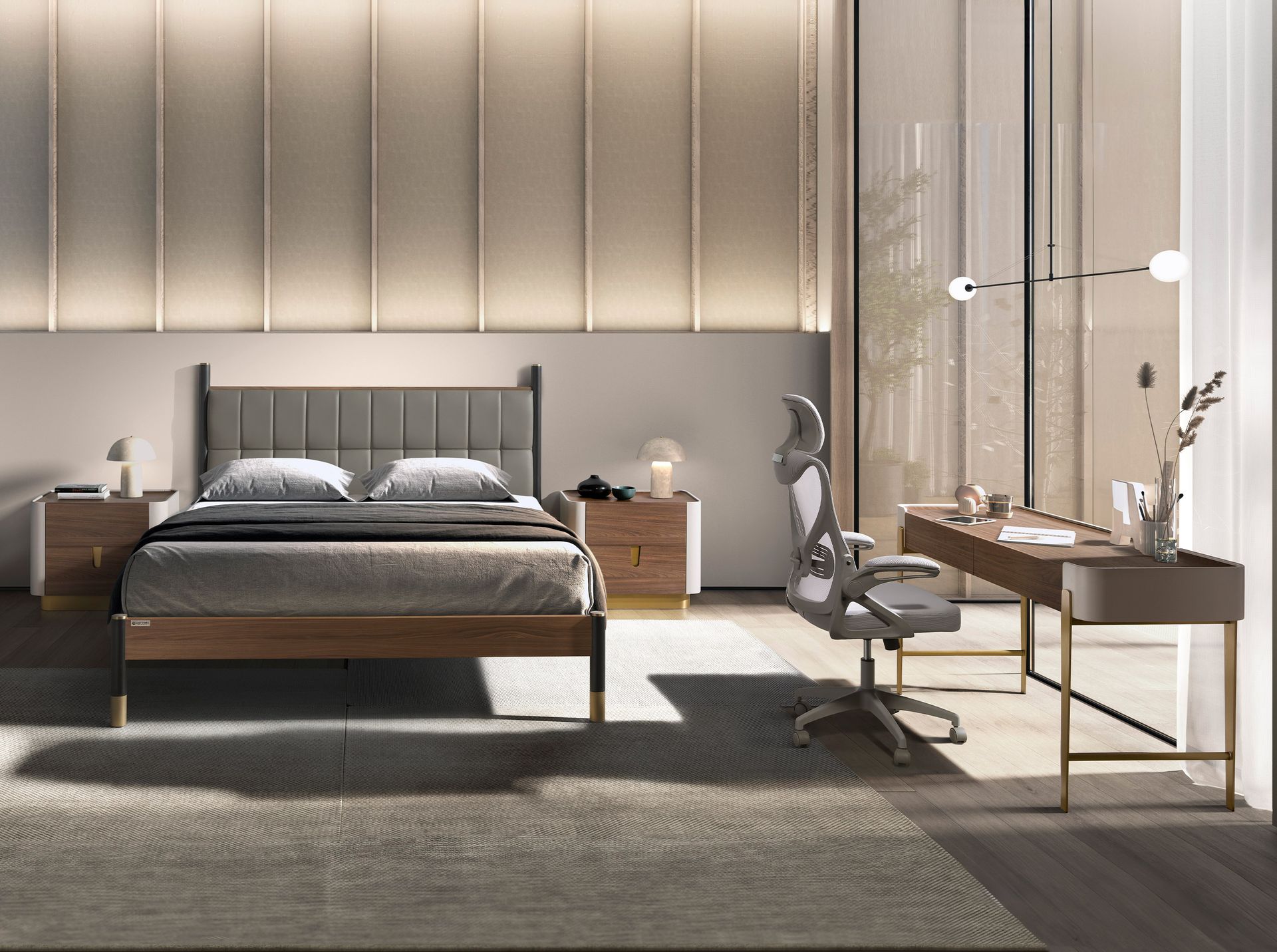 Cama polipiel color gris oscuro - Imagen 5