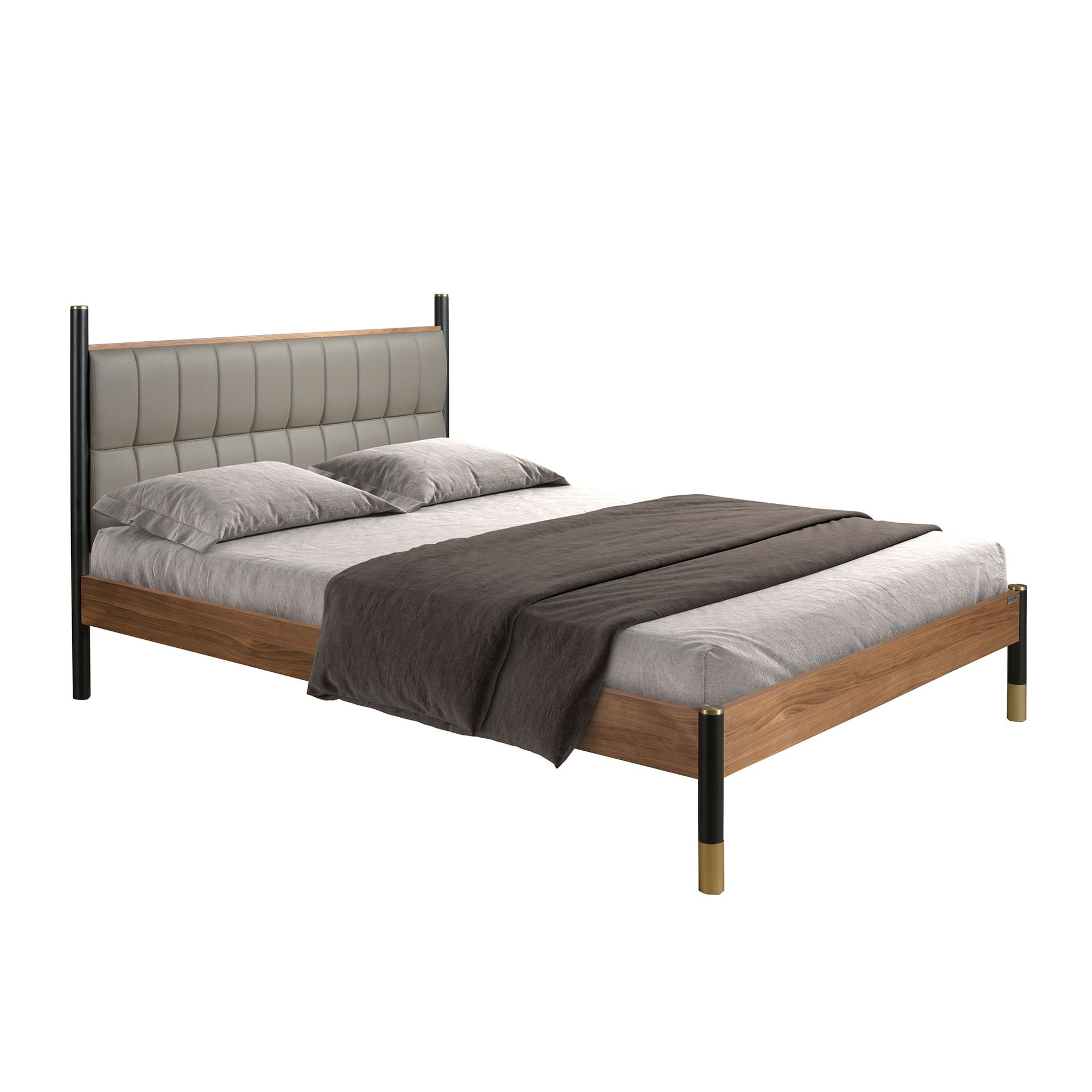 Cama polipiel color gris oscuro - Imagen 6