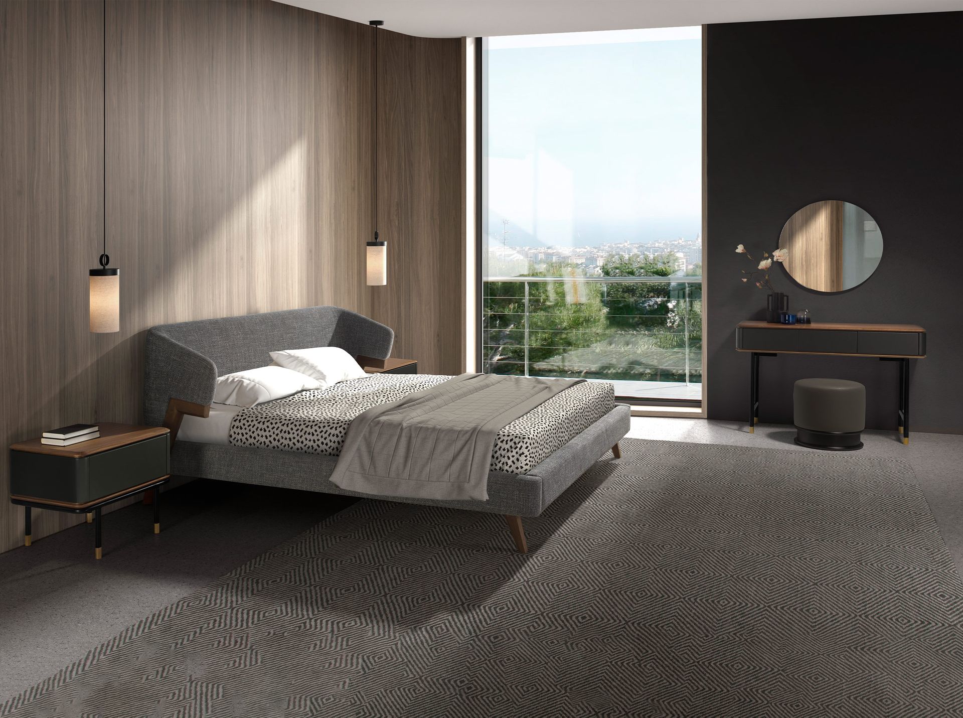 Cama tela color gris - Imagen 4