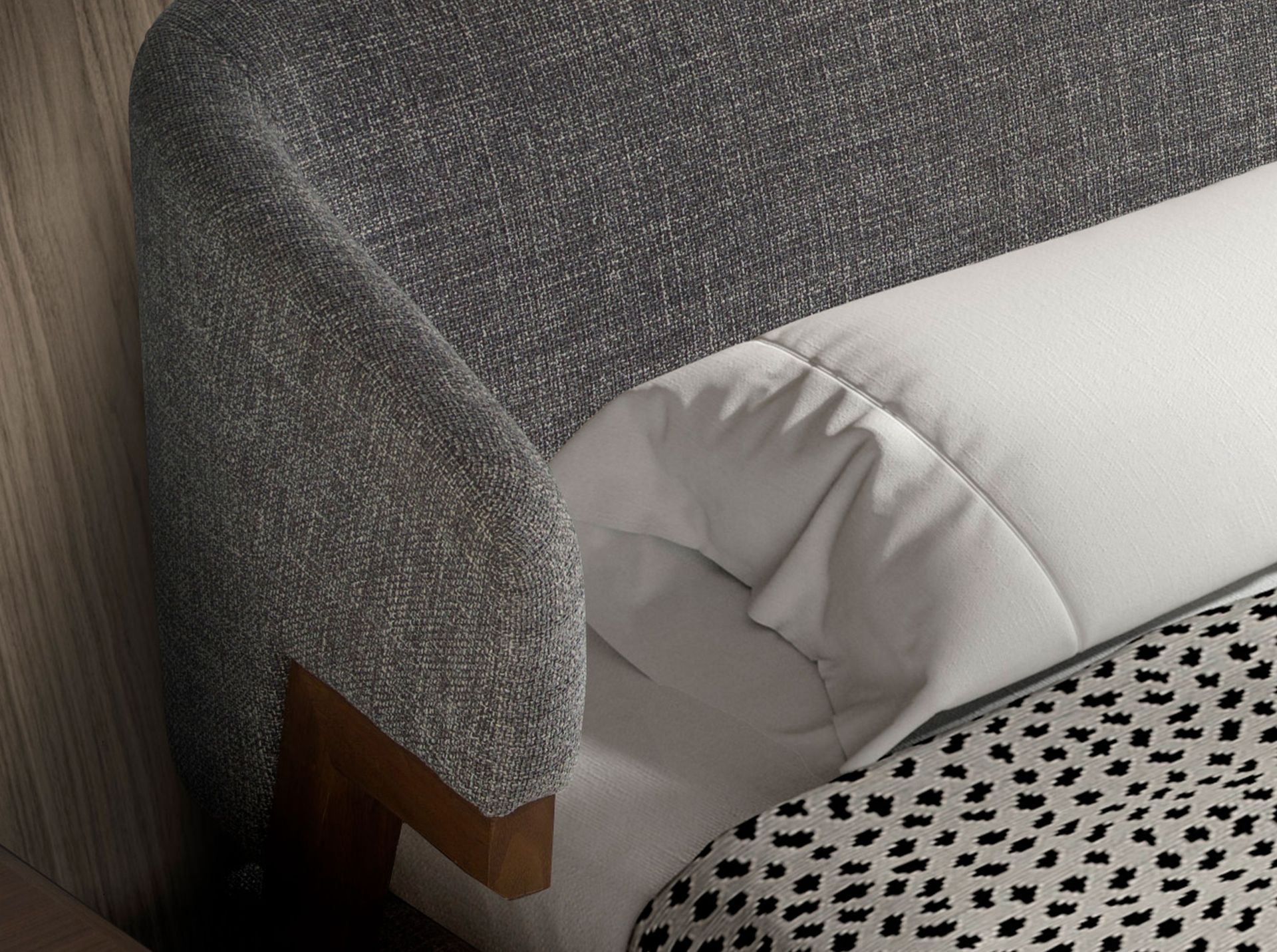 Cama tela color gris - Imagen 7