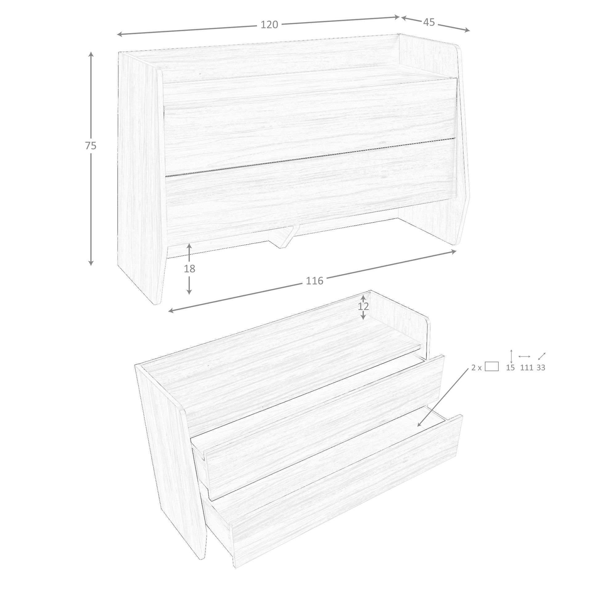 Cómoda nogal - Imagen 9