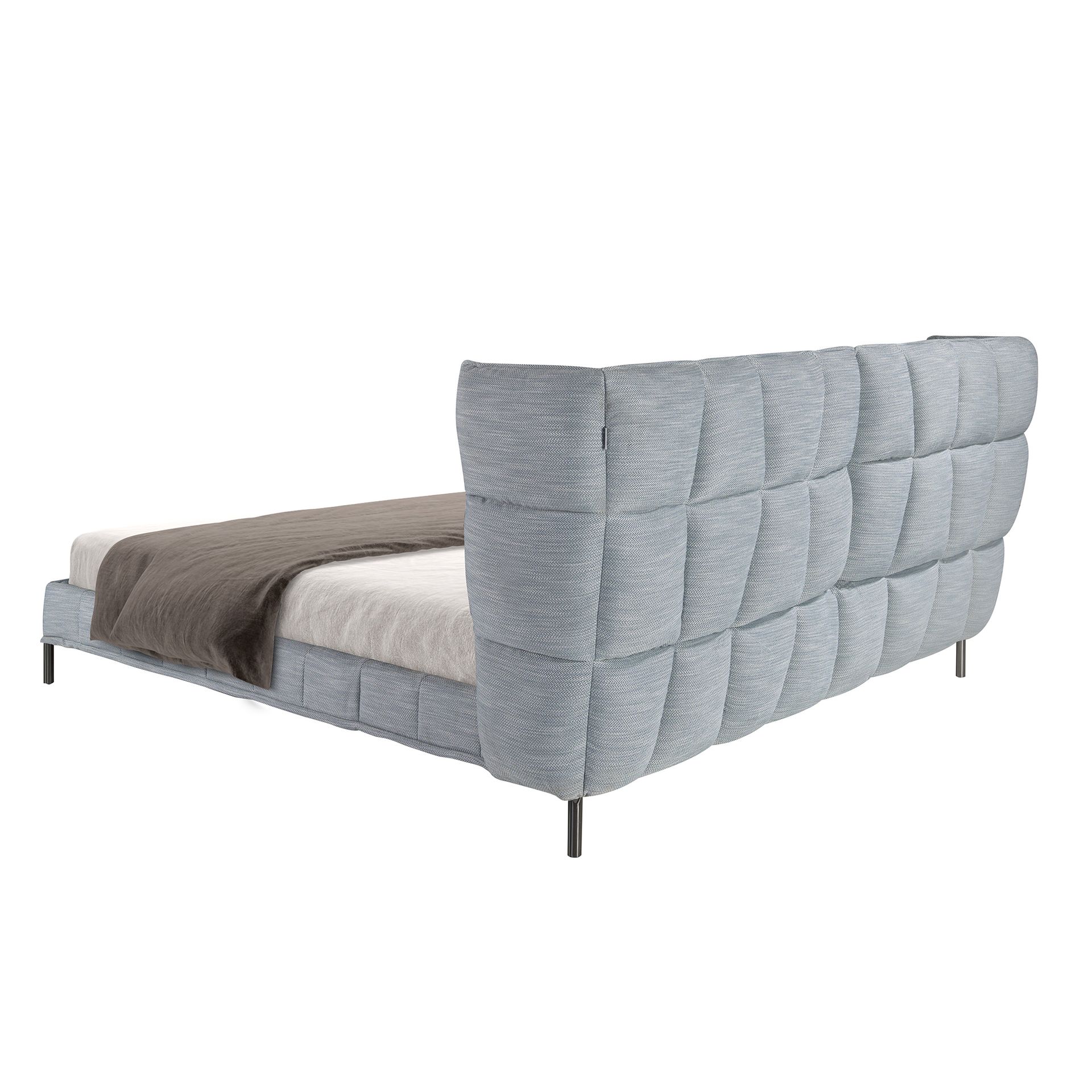 Cama tela color gris azulado claro - Imagen 6