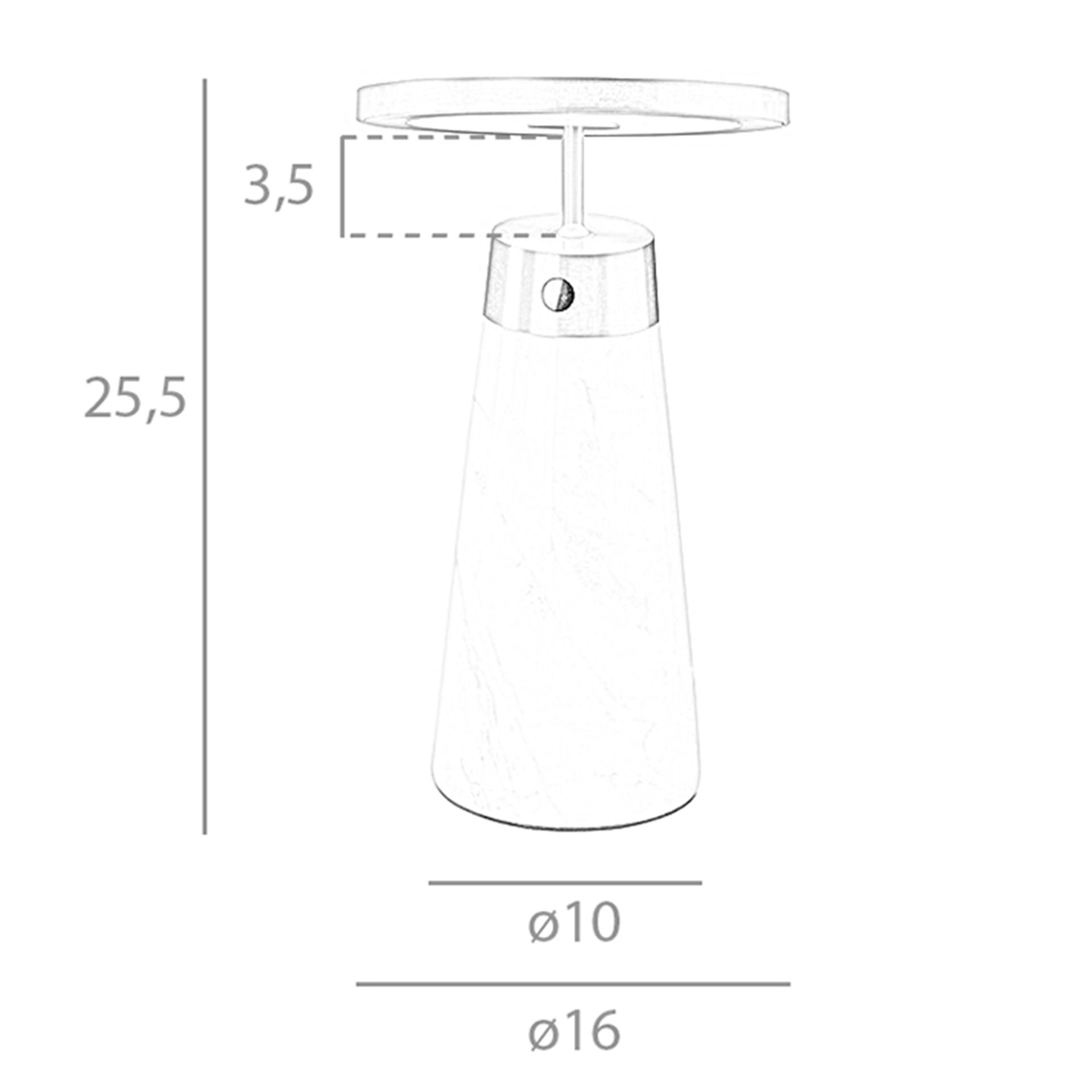 Lámpara de sobremesa mármol negro y acero dorado - Imagen 9