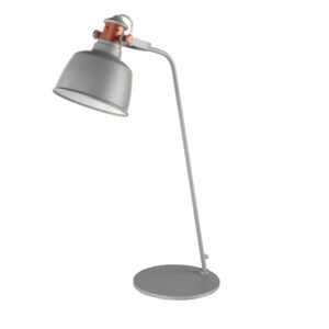 Lámpara de sobremesa acero gris y detalles bronce Angel Cerdá