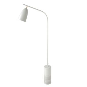 Lámpara de pie de mármol y acero blanco Angel Cerdá