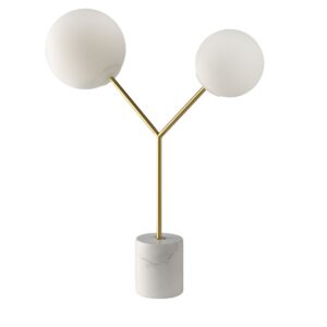 Lámpara de sobremesa mármol blanco