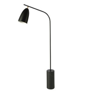 Lámpara de pie mármol negro y acero negro Angel Cerdá