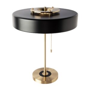 Lámpara de sobremesa aluminio dorado y aluminio negro Angel Cerdá