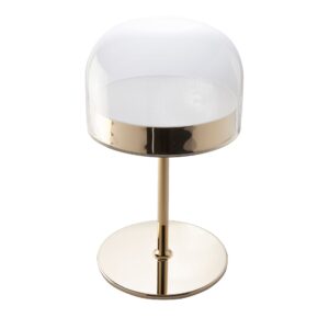 Lámpara de sobremesa en acero y cristal transparente Angel Cerdá