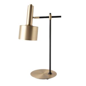 Lámpara de sobremesa aluminio dorado y acero negro Angel Cerdá