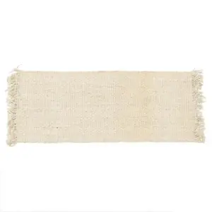 ALFOMBRA CREMA YUTE ALTEA DECORACIÓN 70 X 170 CM