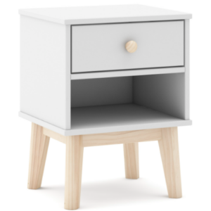 MESITA DE NOCHE ESTEBAN 1C1H BLANCO/BLANCO WAX