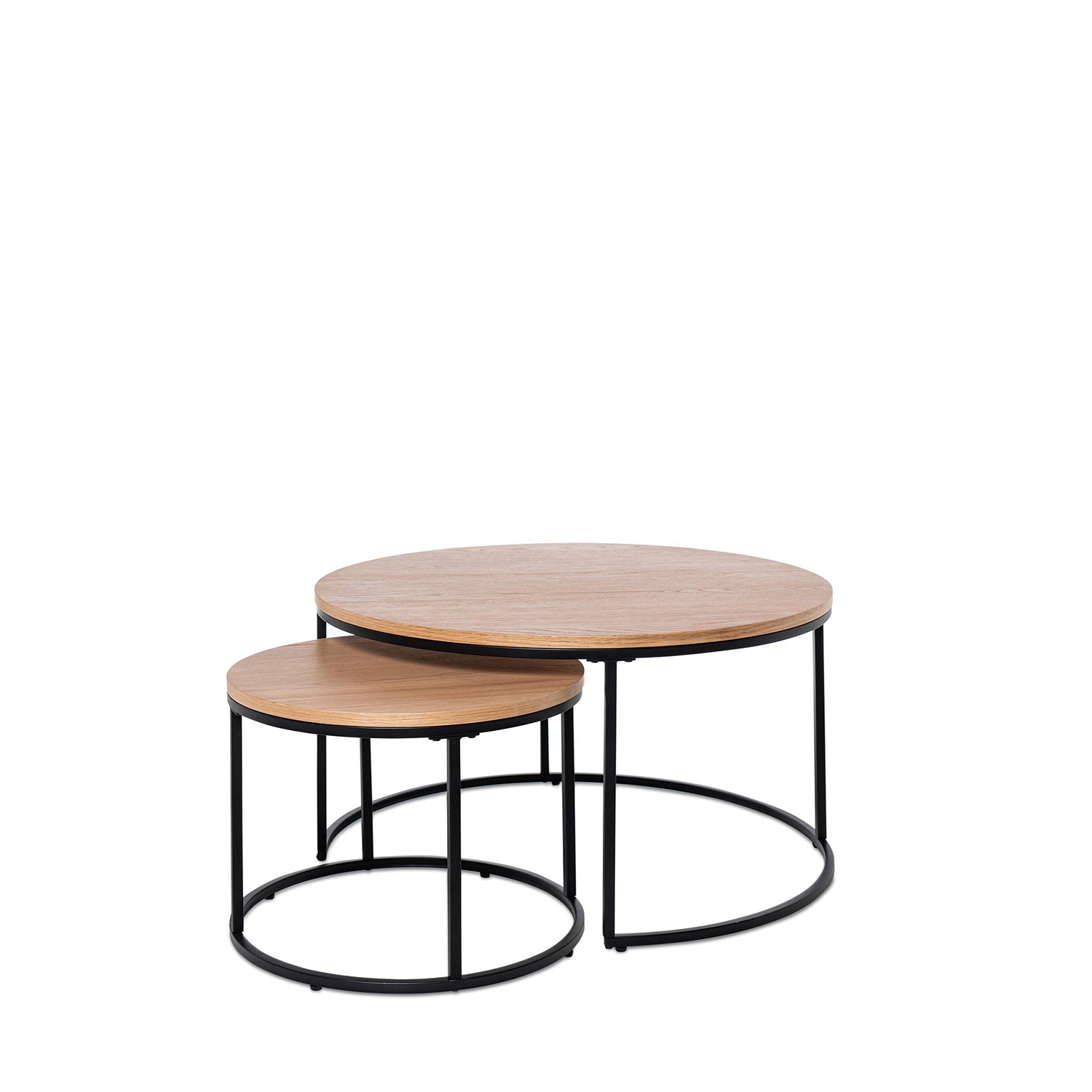 MESA CENTRO ADRIANO ROBLE/NEGRO Somcasa