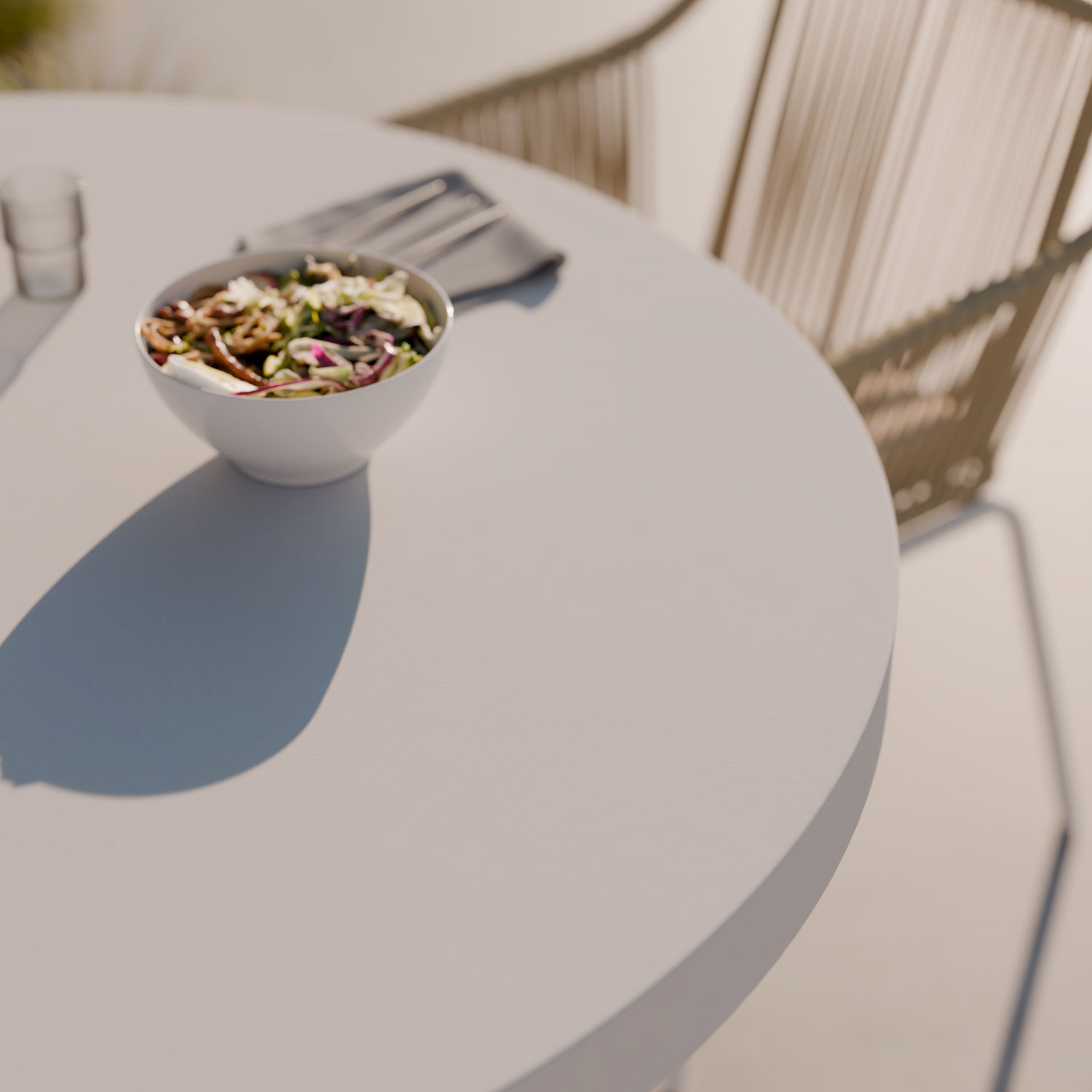 MESA THELMA RED.120 BLANCO - Imagen 4