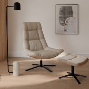 LAMPARA SUELO BEJIS NEGRO Somcasa