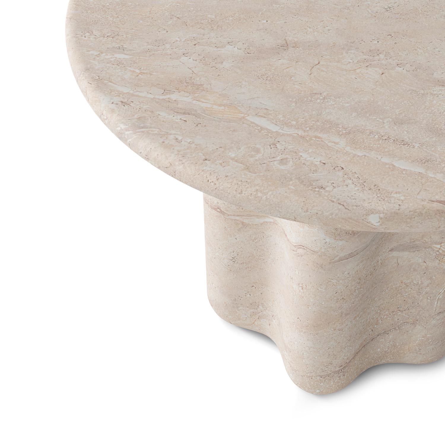 MESA MICHELLE RED.100 MARMOL TRAVERTINO - Imagen 4