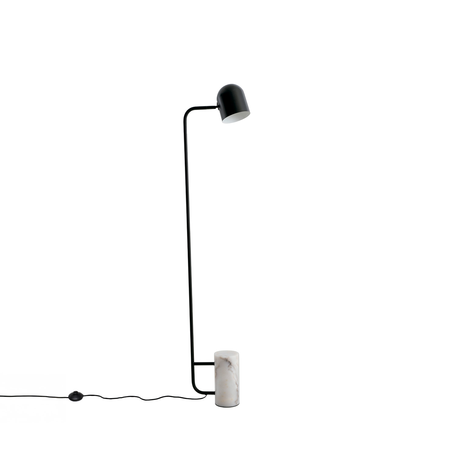 LAMPARA SUELO BEJIS NEGRO - Imagen 2