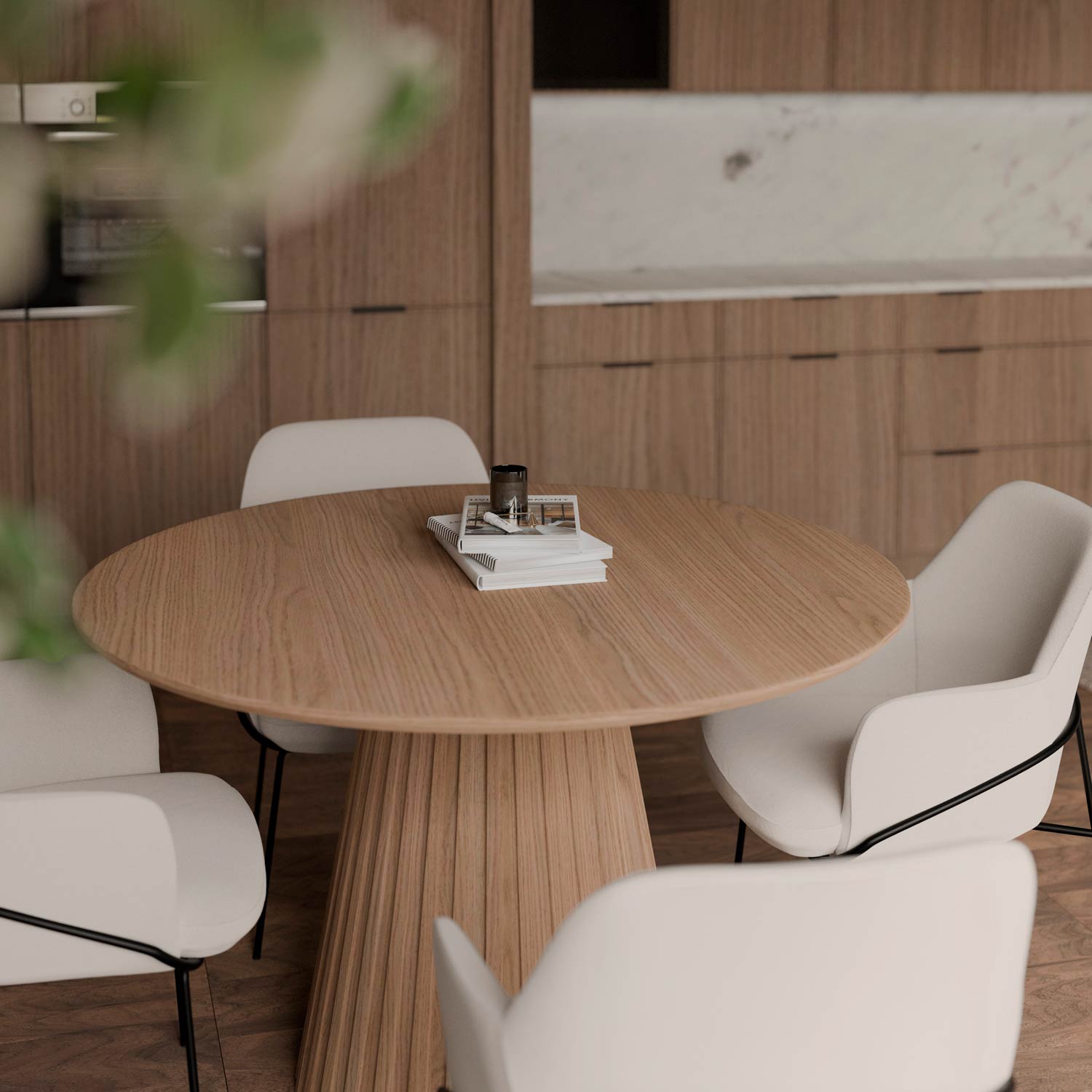 MESA NAYLA 100 RED.FIJA ROBLE - Imagen 2