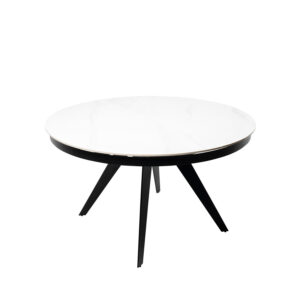 MESA LUNA 130 RED. BLANCO/NEGRO Somcasa