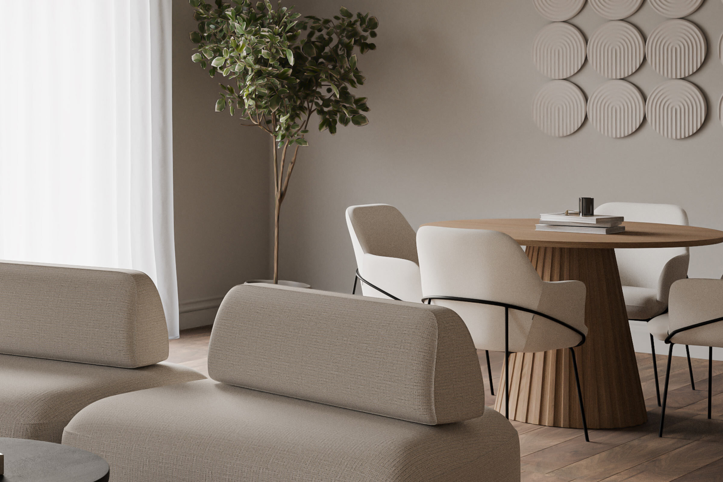 MESA NAYLA 120 RED.FIJA ROBLE Somcasa