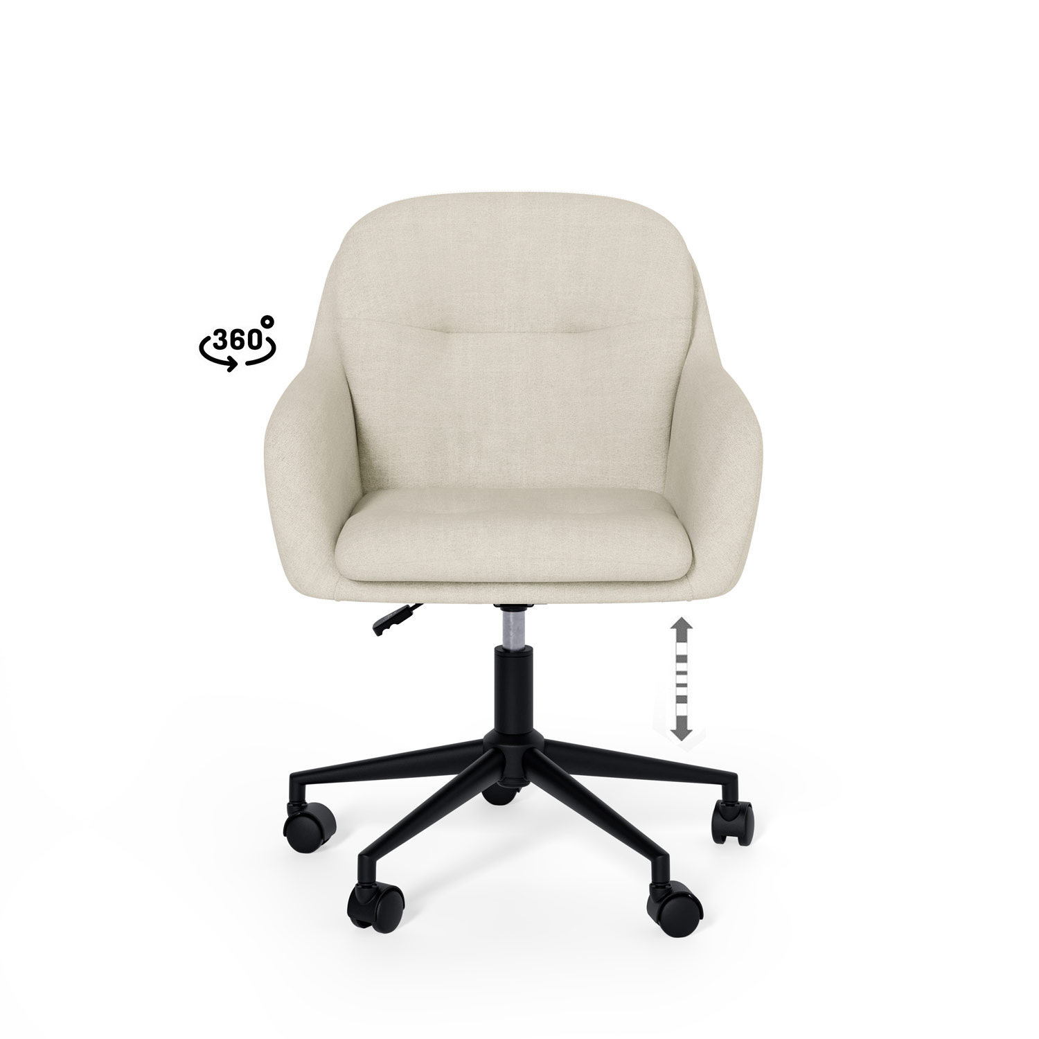 SILLA OFICINA ONTARIO BEIGE - Imagen 3