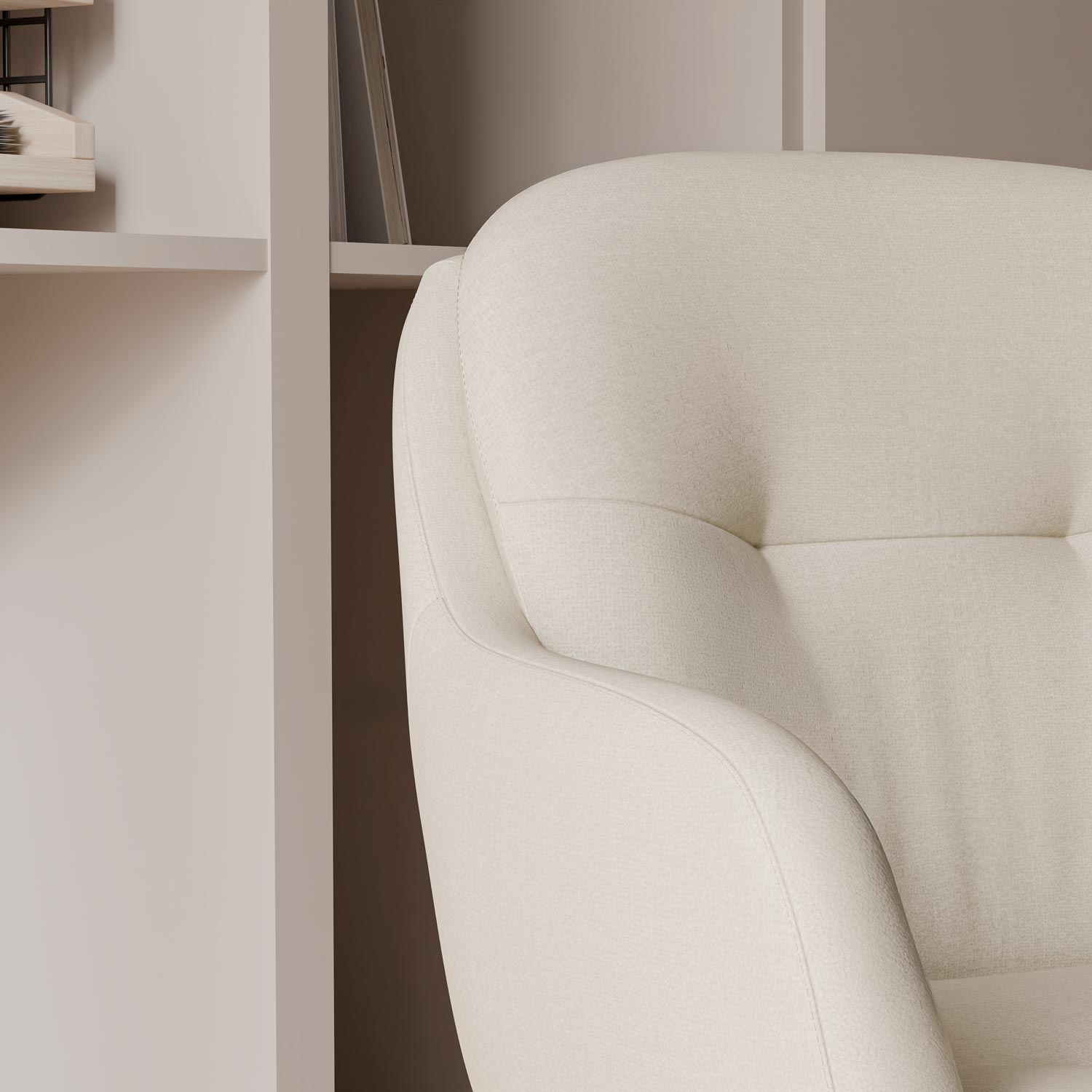 SILLA OFICINA ONTARIO BEIGE - Imagen 6