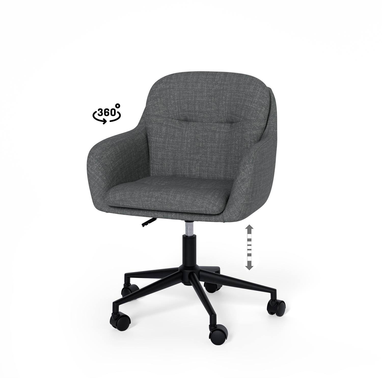 SILLA OFICINA ONTARIO GRIS OSCURO Somcasa