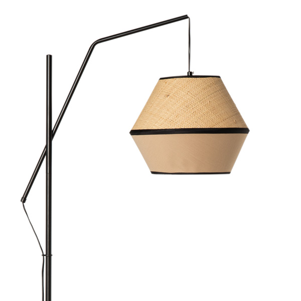 LAMPARA SUELO QUESA NATURAL/NEGRO - Imagen 2