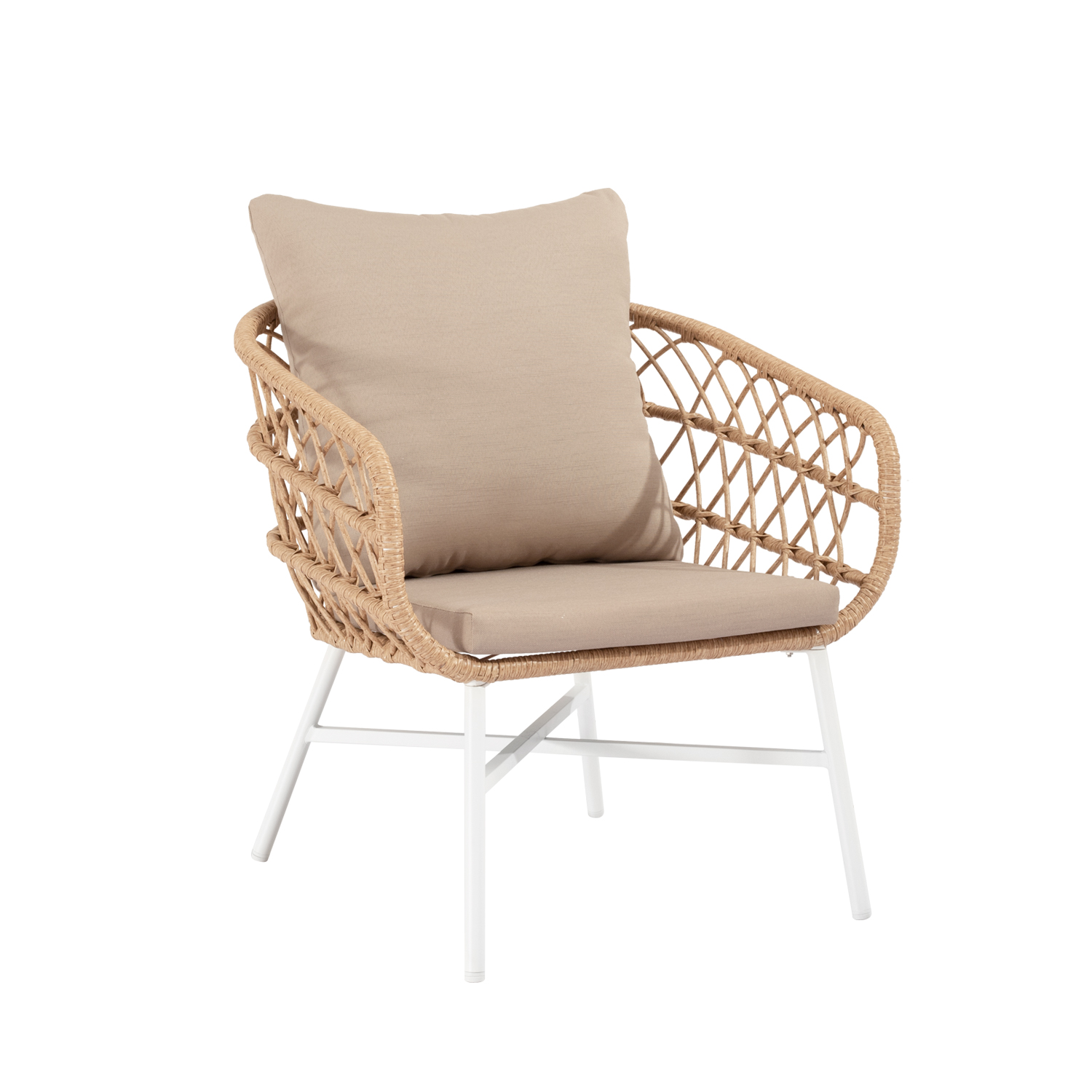 SET PERUGIA SOFA+SILLONES+MESA CENTRO BLANCO - Imagen 2