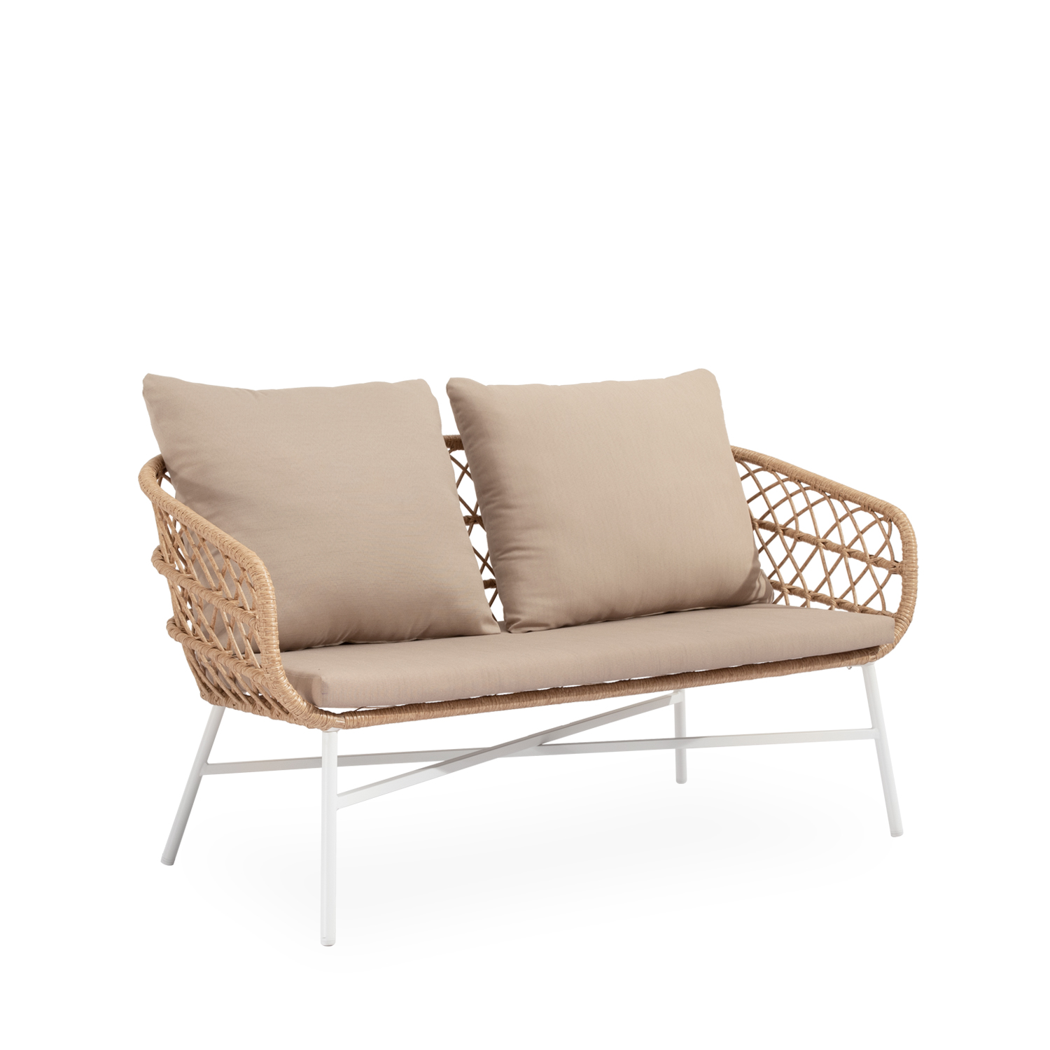 SET PERUGIA SOFA+SILLONES+MESA CENTRO BLANCO - Imagen 6