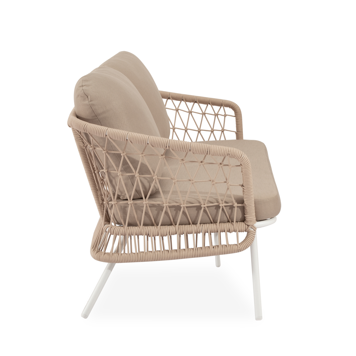 SET ODESA SOFA+SILLONES+MESA CENTRO BLANCO - Imagen 7