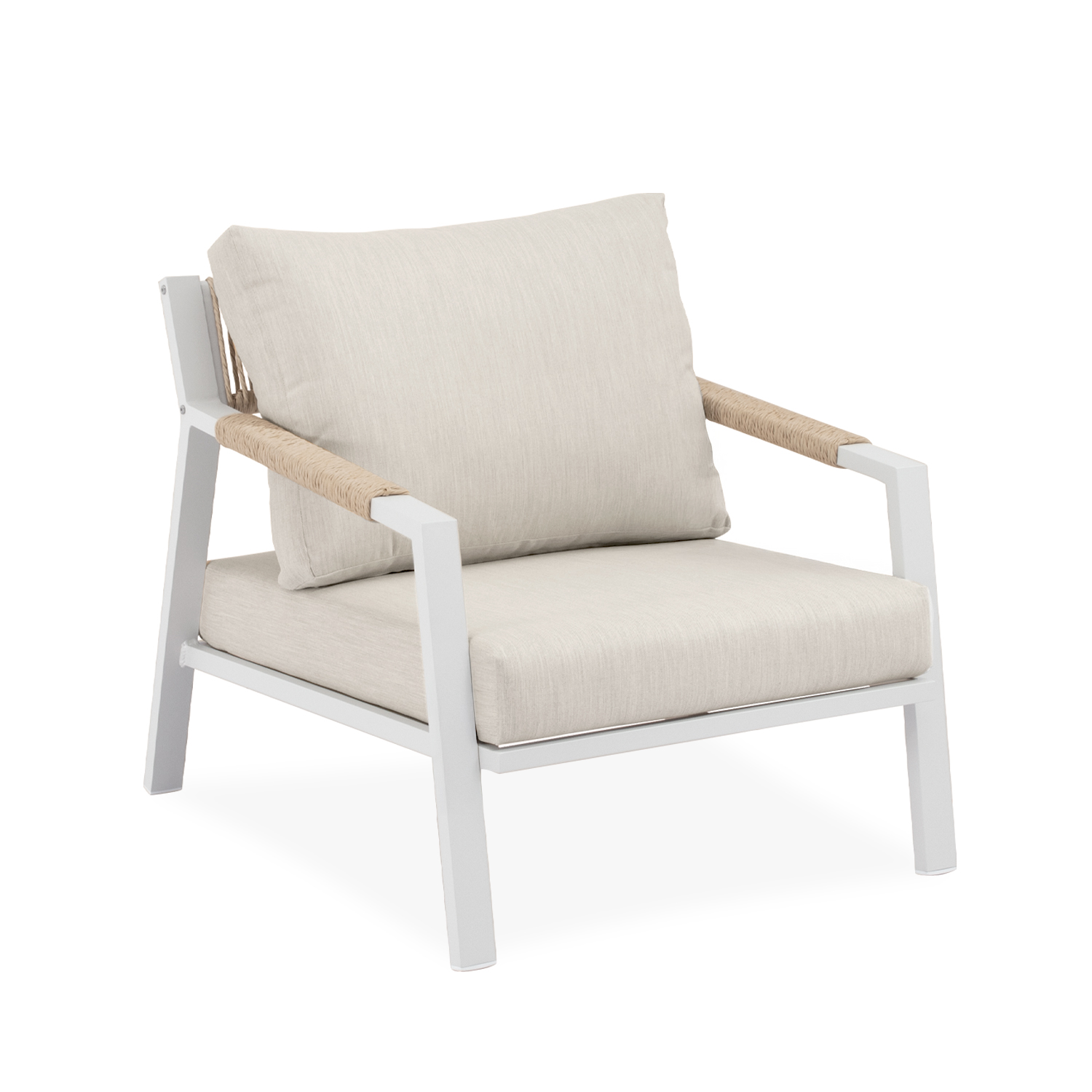 SET MUSCAT SOFA+SILLONES+MESA CENTRO BLANCO - Imagen 2