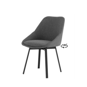 SILLA AMELIE GRIS DARK Somcasa