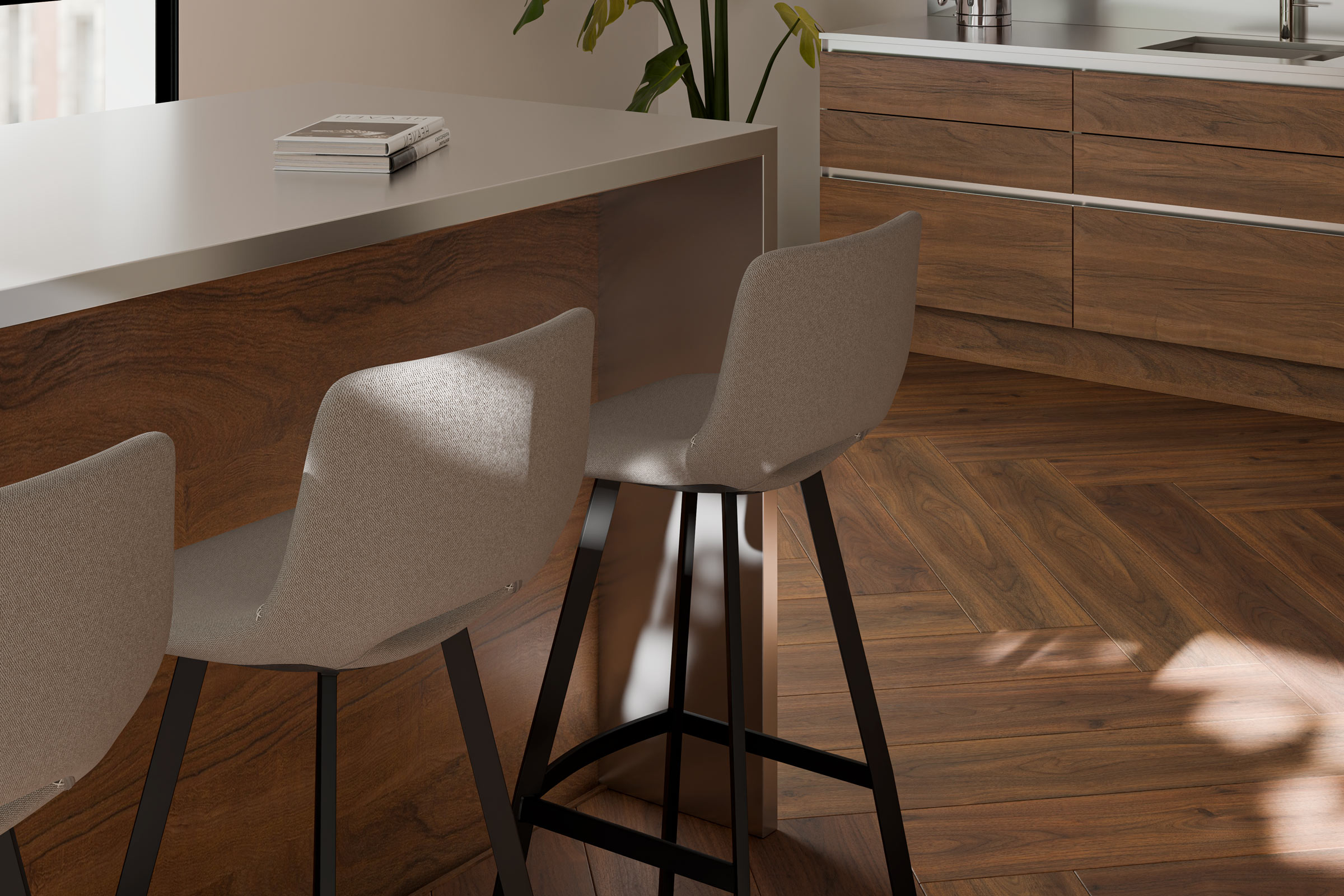 TABURETE ASTON TAUPE (76CM) Somcasa