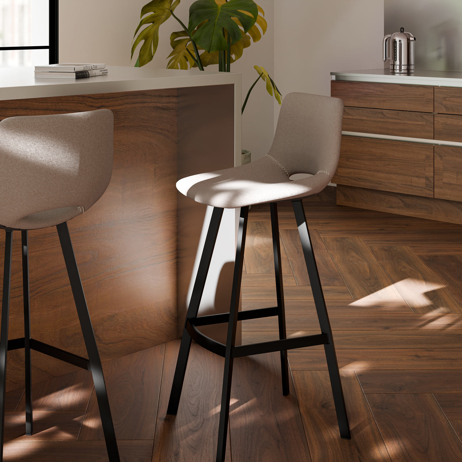 TABURETE ASTON TAUPE (76CM) - Imagen 2