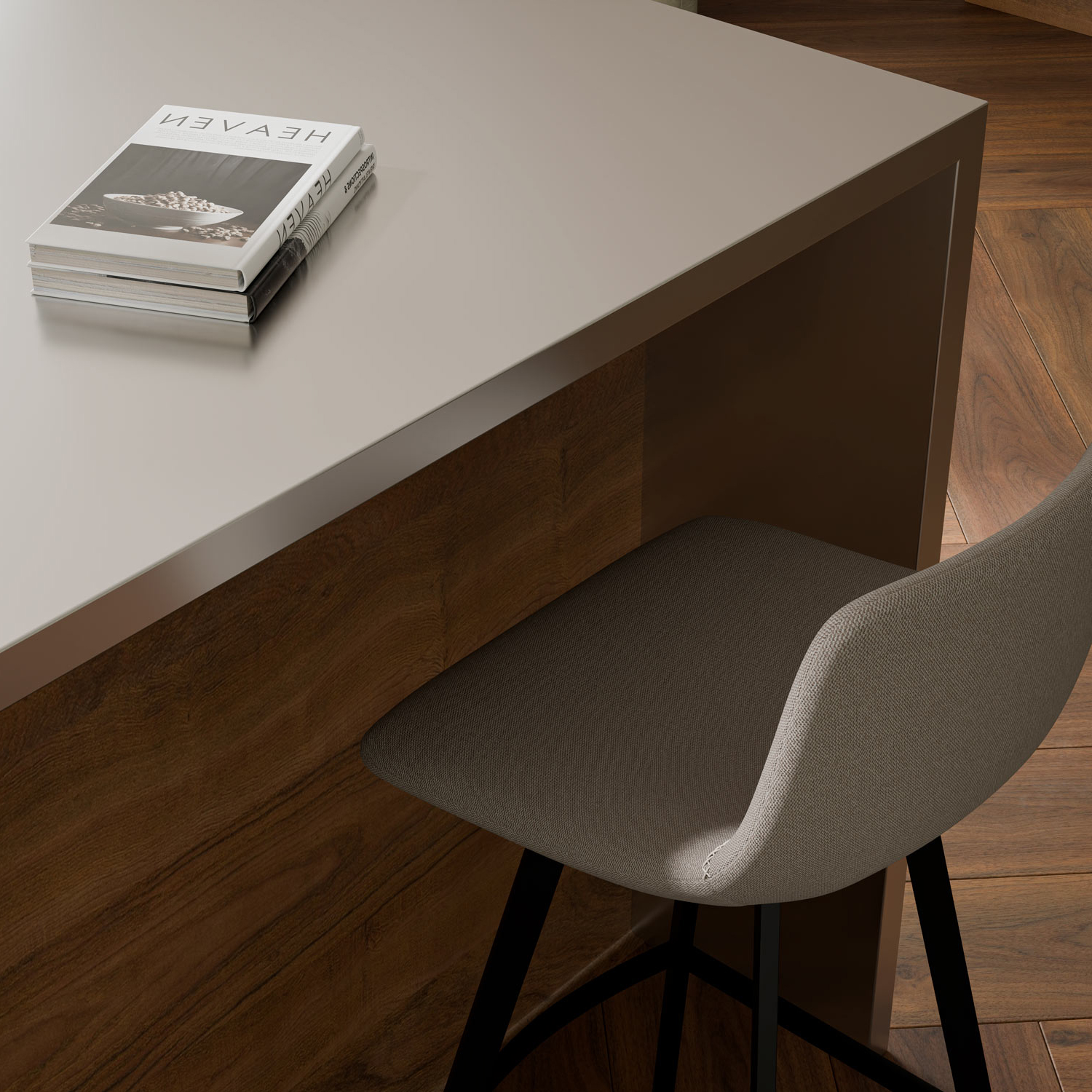 TABURETE ASTON TAUPE (76CM) - Imagen 6