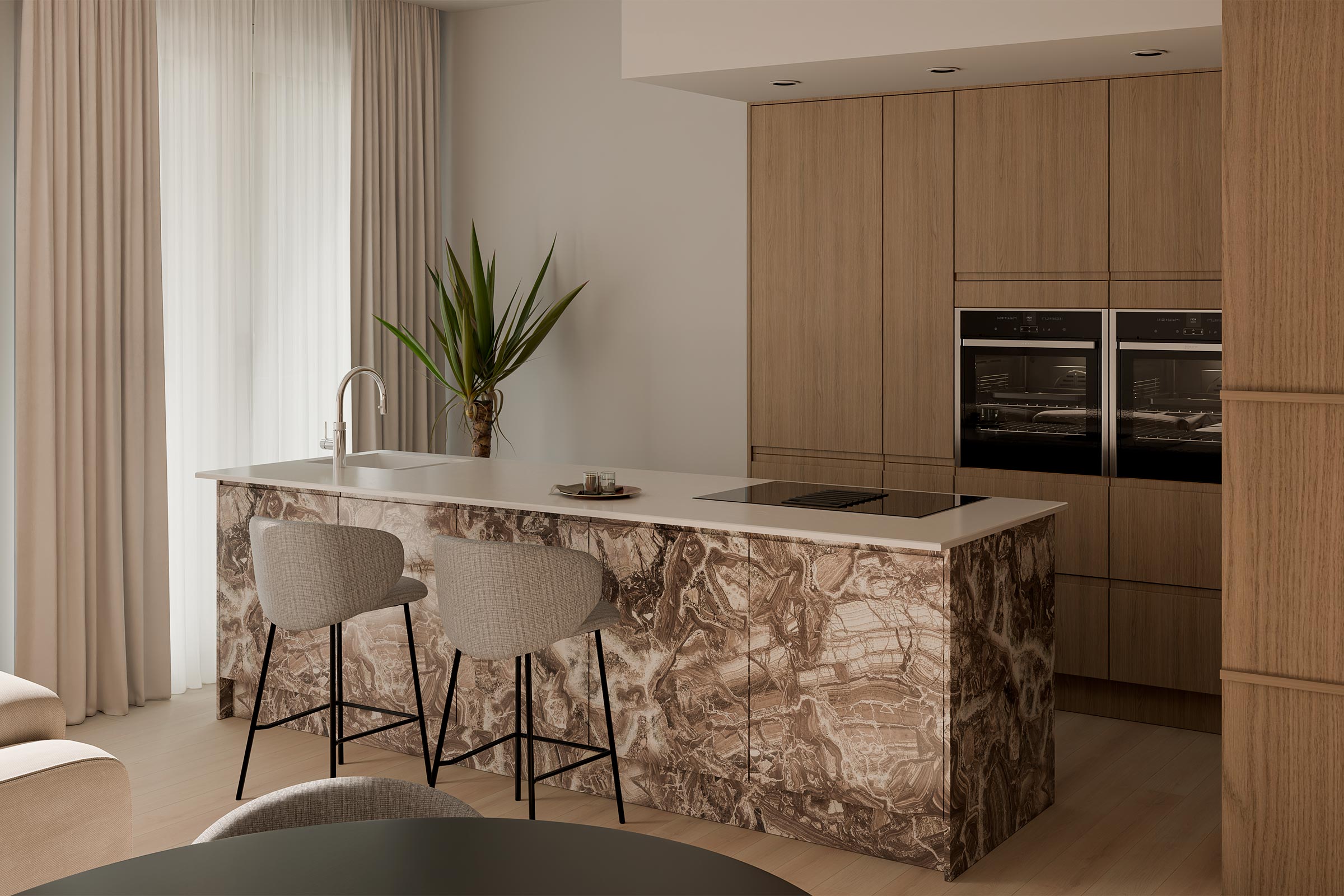 TABURETE RAY TAUPE Somcasa