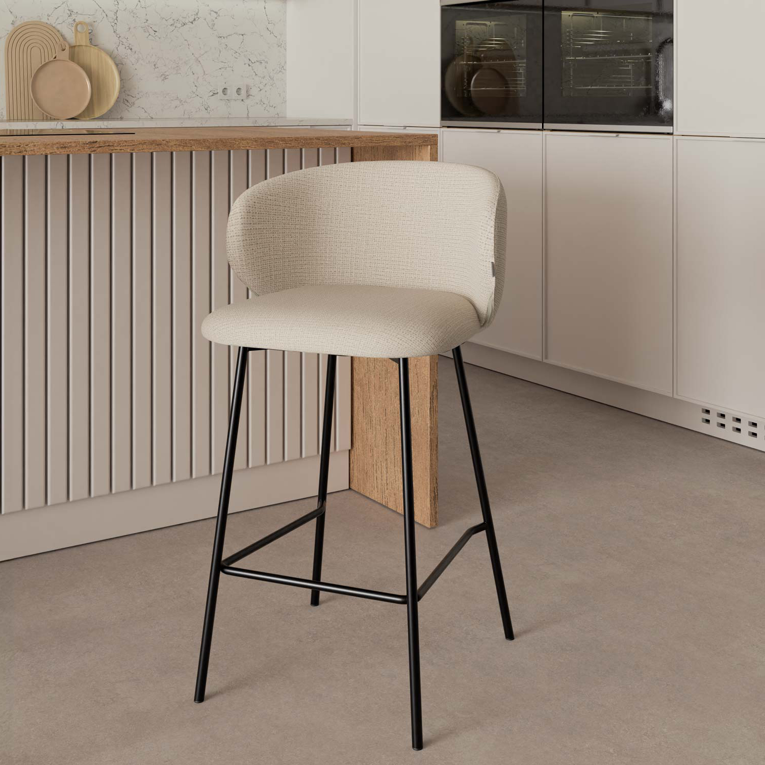 TABURETE RAY BEIGE - Imagen 2