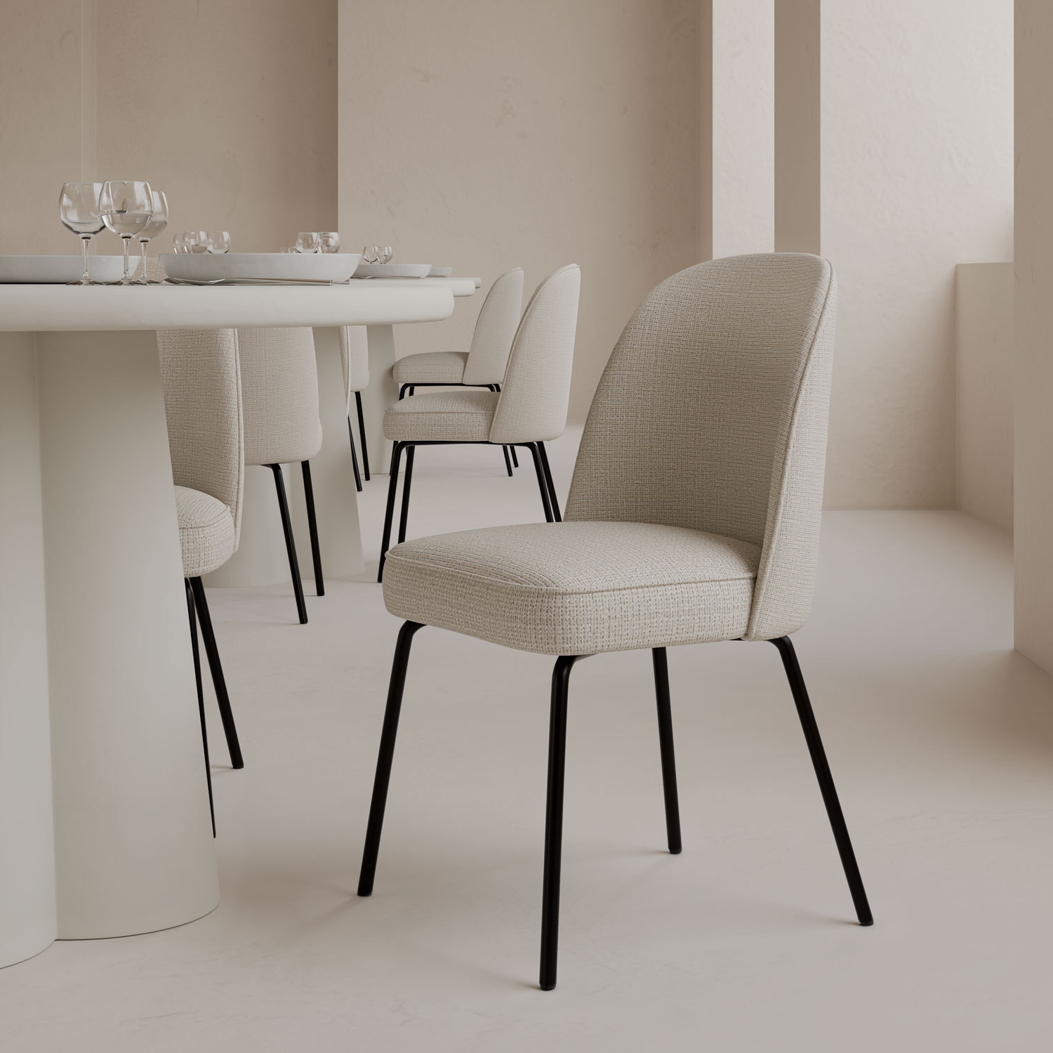 SILLA MAXIME BEIGE - Imagen 2