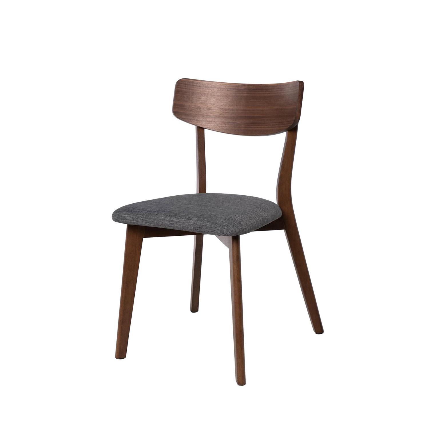 SILLA KEIRA NOGAL GRIS DARK Somcasa