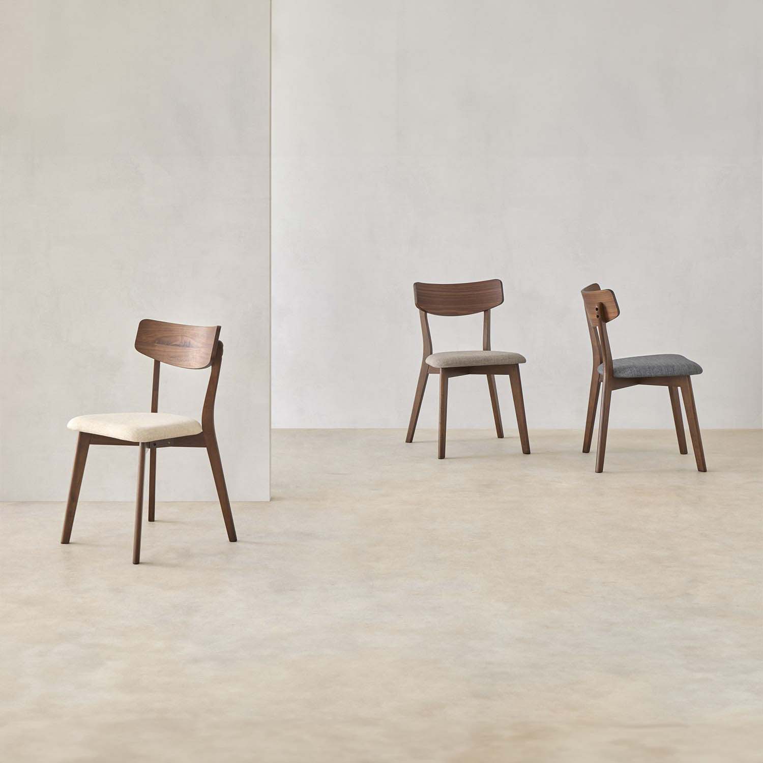 SILLA KEIRA NOGAL GRIS LIGHT - Imagen 8