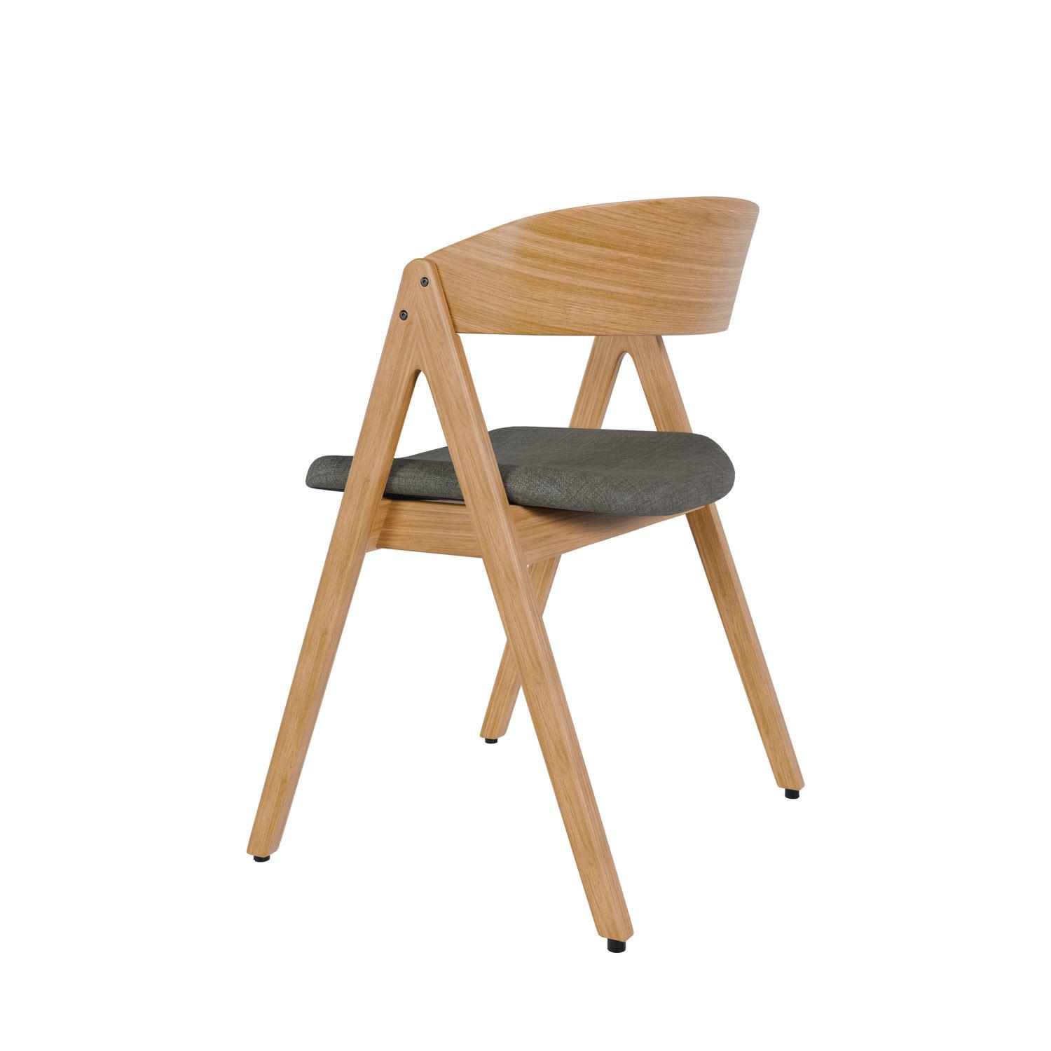 SILLA RINA ROBLE GRIS OSCURO - Imagen 2