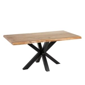MESA COMEDOR NATURAL-NEGRO 160 X 90 X 76 CM