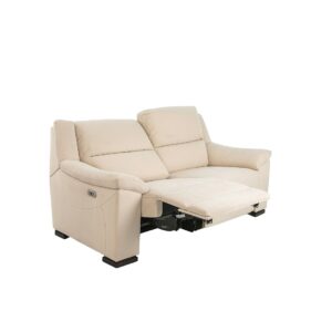 Conjunto sofás relax 2 y 3 plazas tela beige Angel Cerdá