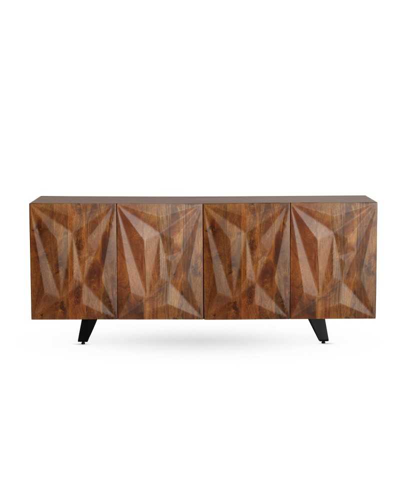 APARADOR 4 PUERTAS MADERA MACIZA DE MANGO CON PATAS METALICAS NE Gabar