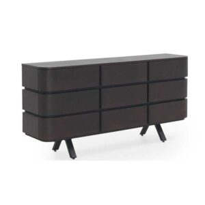 APARADOR 9 CAJONES CHAPADO EN WENGUE CON PATAS METALICAS Gabar