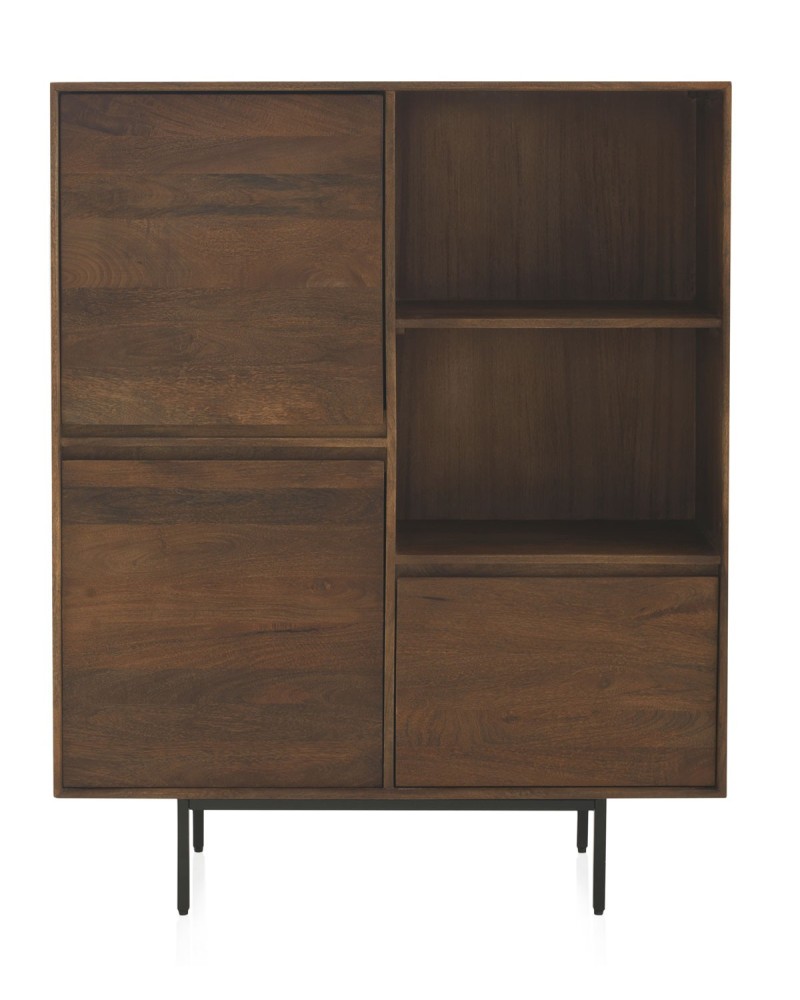 APARADOR ALTO 3 PUERTAS LISAS MADERA MACIZA DE MANGO